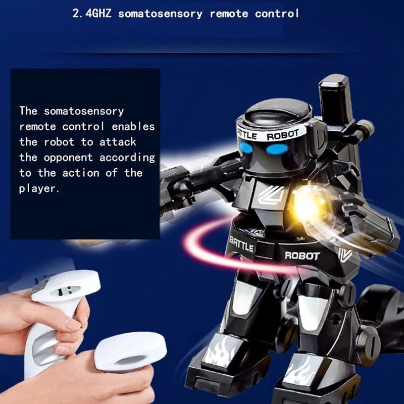 New Battle Fighting RC Robot Toy Boys Remote Control Body Sense Control Smart Robot Intelligent Electric Toys For Children Gifts - Images 4