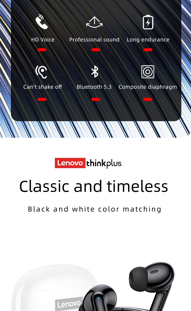 Mới Chính Hãng Lenovo XT88 TWS Tai Nghe Chụp Tai Không Dây Bluetooth 5.3 Âm Thanh Nổi Kép Giảm Tiếng Ồn Bass Điều Khiển Cảm Ứng Tai Nghe Chờ Dài - Ảnh 7