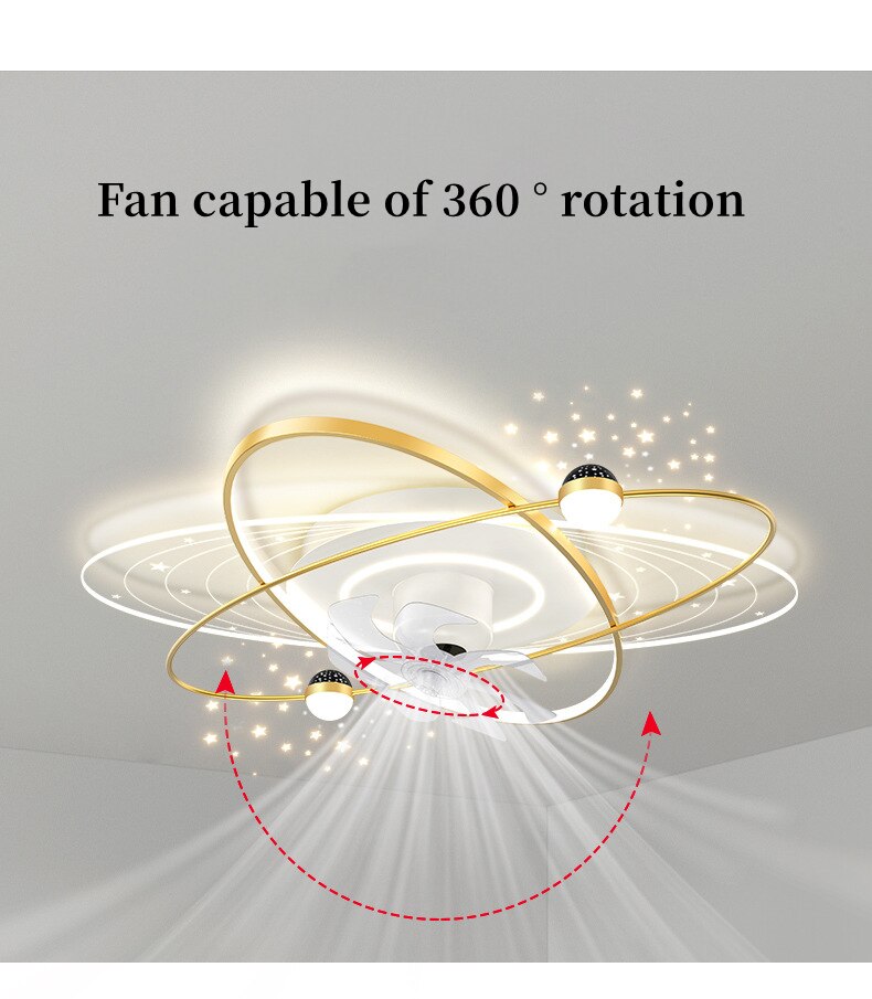 Nordic Modern Luxury Ceiling Fan Lamp High Transmittance Acrylic Ceiling Lamp Living Room Bedroom Dining Room Ceiling Fan Lights - Images 3