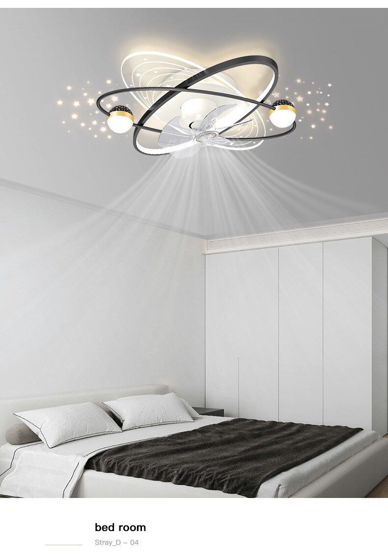 Nordic Modern Luxury Ceiling Fan Lamp High Transmittance Acrylic Ceiling Lamp Living Room Bedroom Dining Room Ceiling Fan Lights - Images 8
