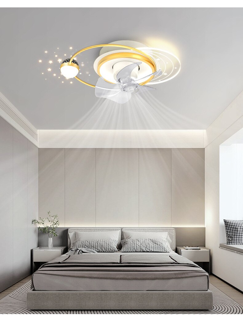 Nordic Modern Luxury Ceiling Fan Lamp High Transmittance Acrylic Ceiling Lamp Living Room Bedroom Dining Room Ceiling Fan Lights - Images 9