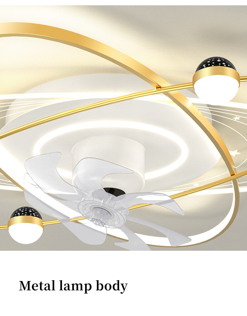 Nordic Modern Luxury Ceiling Fan Lamp High Transmittance Acrylic Ceiling Lamp Living Room Bedroom Dining Room Ceiling Fan Lights - Images 10