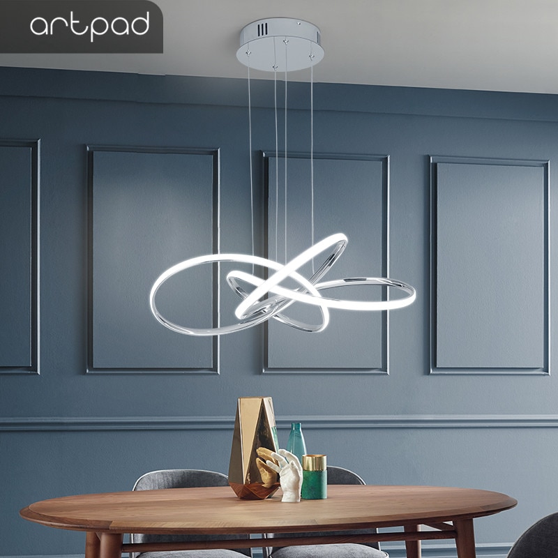 Nordic Minimalist Pendant lights Living Room Geometric Line Lamp Simple Modern Luxury Bedroom Dining Room Chandelier Illuminator