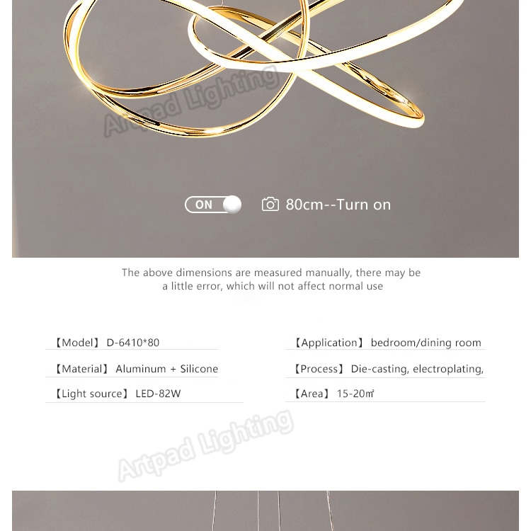 Nordic Minimalist Pendant lights Living Room Geometric Line Lamp Simple Modern Luxury Bedroom Dining Room Chandelier Illuminator - Images 27