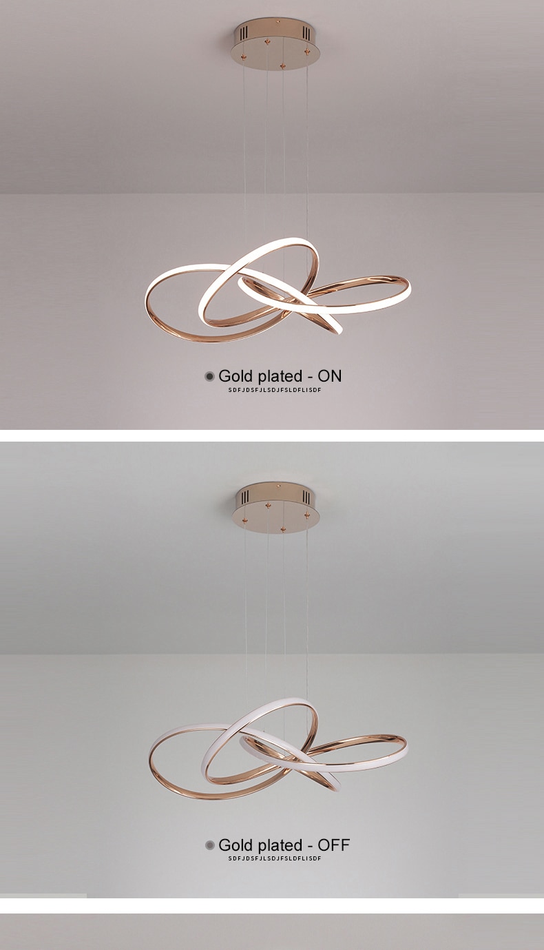 Nordic Minimalist Pendant lights Living Room Geometric Line Lamp Simple Modern Luxury Bedroom Dining Room Chandelier Illuminator - Images 34