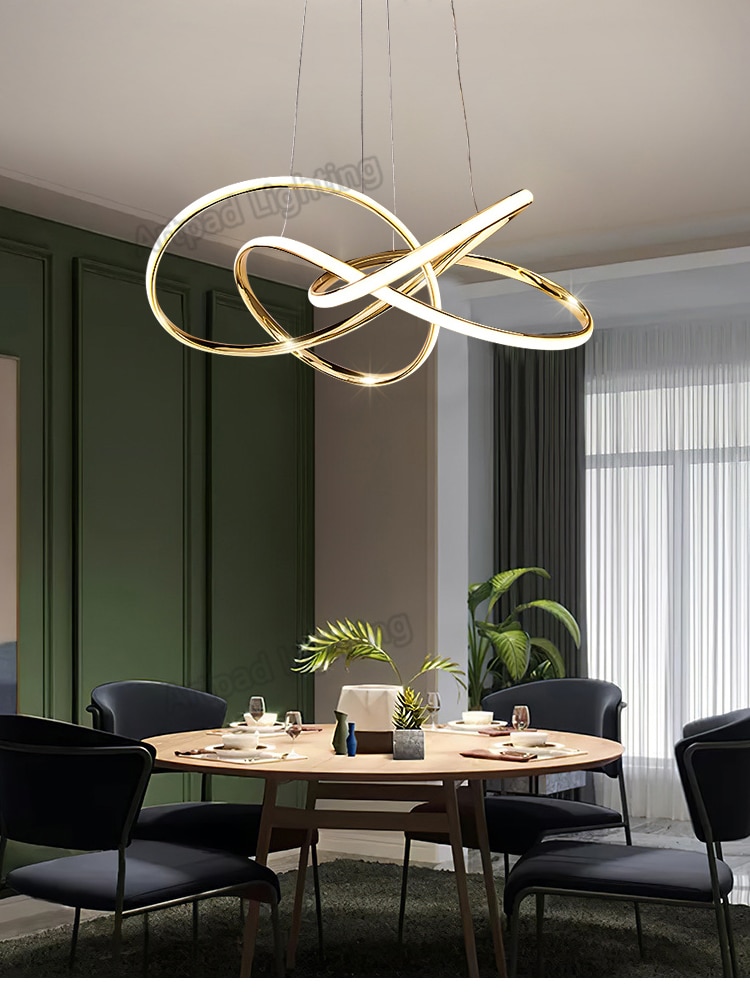 Nordic Minimalist Pendant lights Living Room Geometric Line Lamp Simple Modern Luxury Bedroom Dining Room Chandelier Illuminator - Images 20