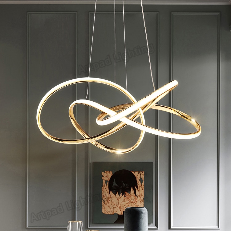 Nordic Minimalist Pendant lights Living Room Geometric Line Lamp Simple Modern Luxury Bedroom Dining Room Chandelier Illuminator - Images 21