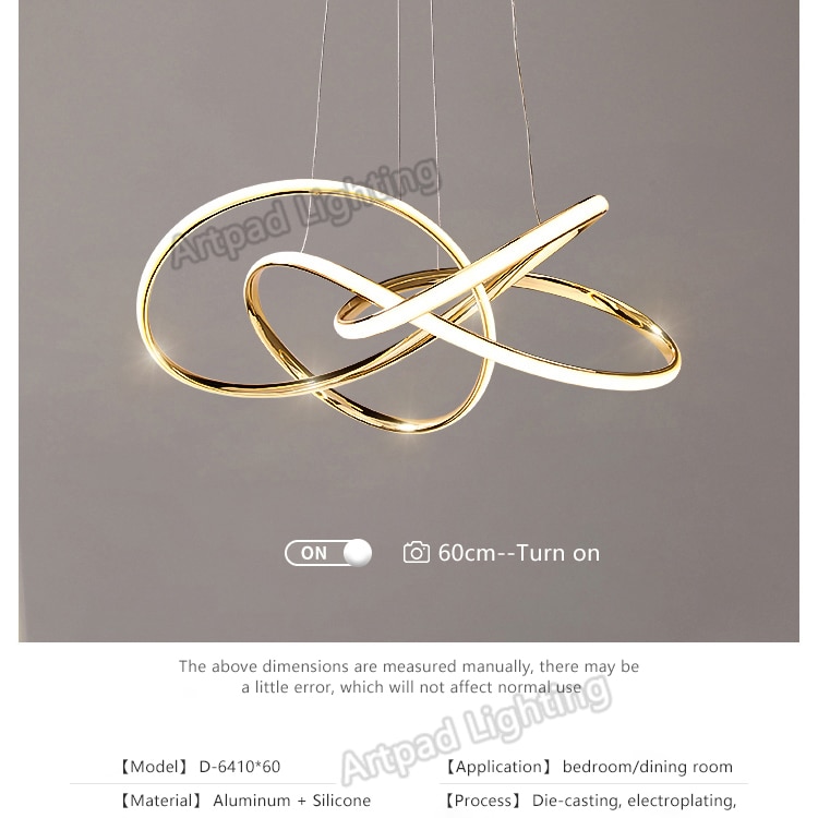 Nordic Minimalist Pendant lights Living Room Geometric Line Lamp Simple Modern Luxury Bedroom Dining Room Chandelier Illuminator - Images 28