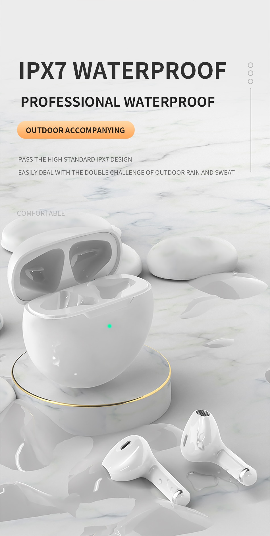 Original Air Pro 6 TWS Wireless Bluetooth Earphones Mini Pods Earbuds Earpod Headset For Xiaomi Android Apple iPhone Headphones - Images 9