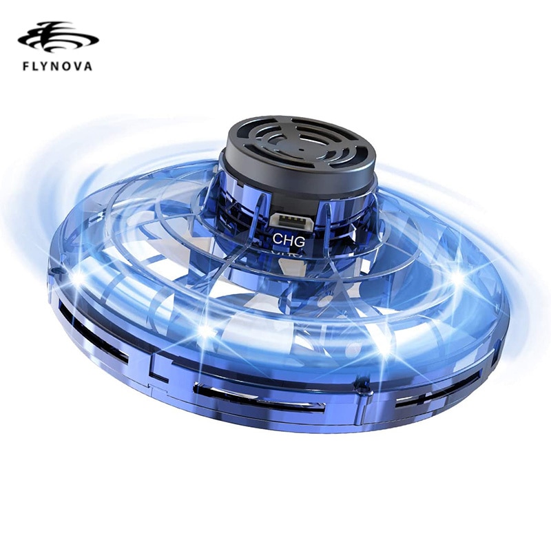 Original Flynova Mini UFO Boomerang Flying Spinner Ball Magic Fidget Toy LED Light Spinner Drone - Images 1