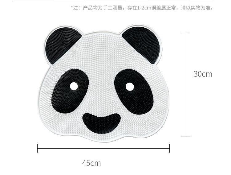 Panda pattern Silicone Massage Mat Back Rubbing Tool Feet Exfoliating Bathroom Non-slip Mat Shower Room Floor Mat - Images 1