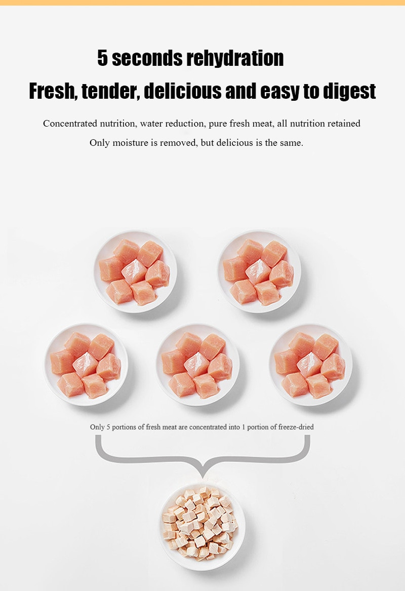 Pet freeze-dried meat snacks chicken beef duck quail chicken small breast 500g dog cat snacks - Images 6