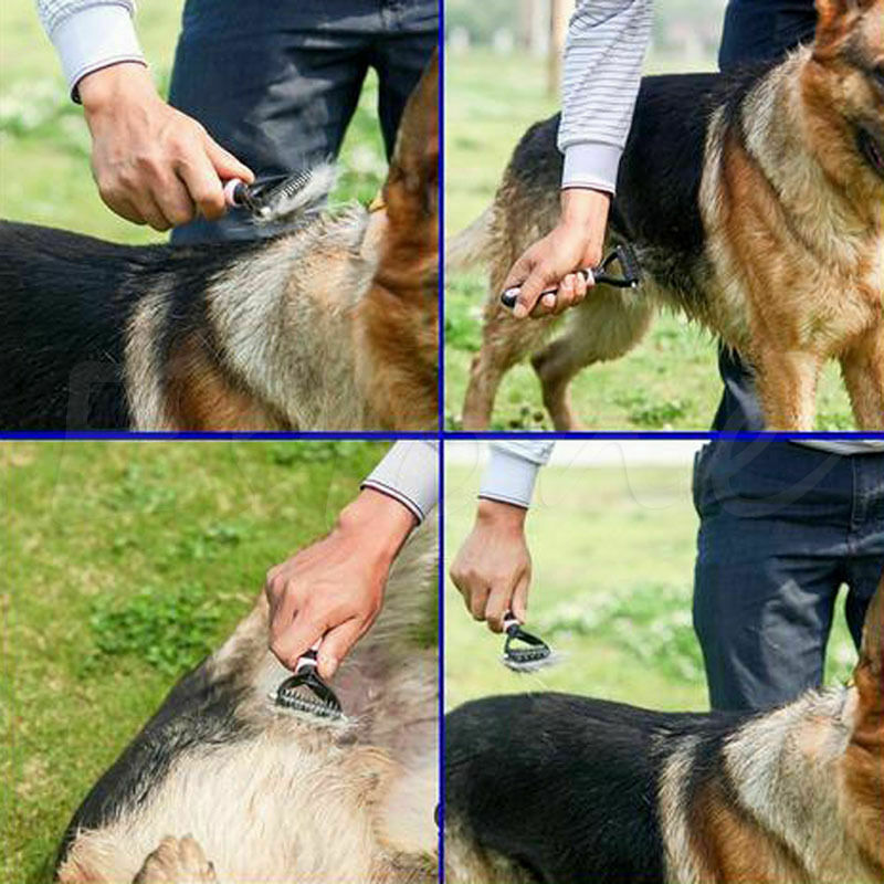 Pets Fur Knot Cutter Dog Grooming Shedding Tools Pet Cat Hair Removal Comb Brush Double sided Pet Products Suppliers - Images 11