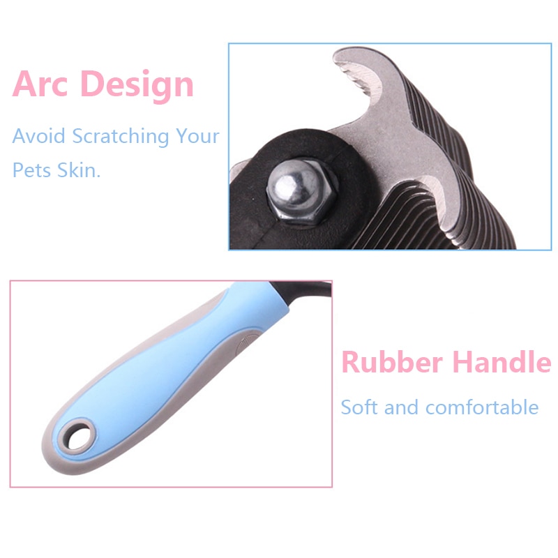 Pets Fur Knot Cutter Dog Grooming Shedding Tools Pet Cat Hair Removal Comb Brush Double sided Pet Products Suppliers - Images 10