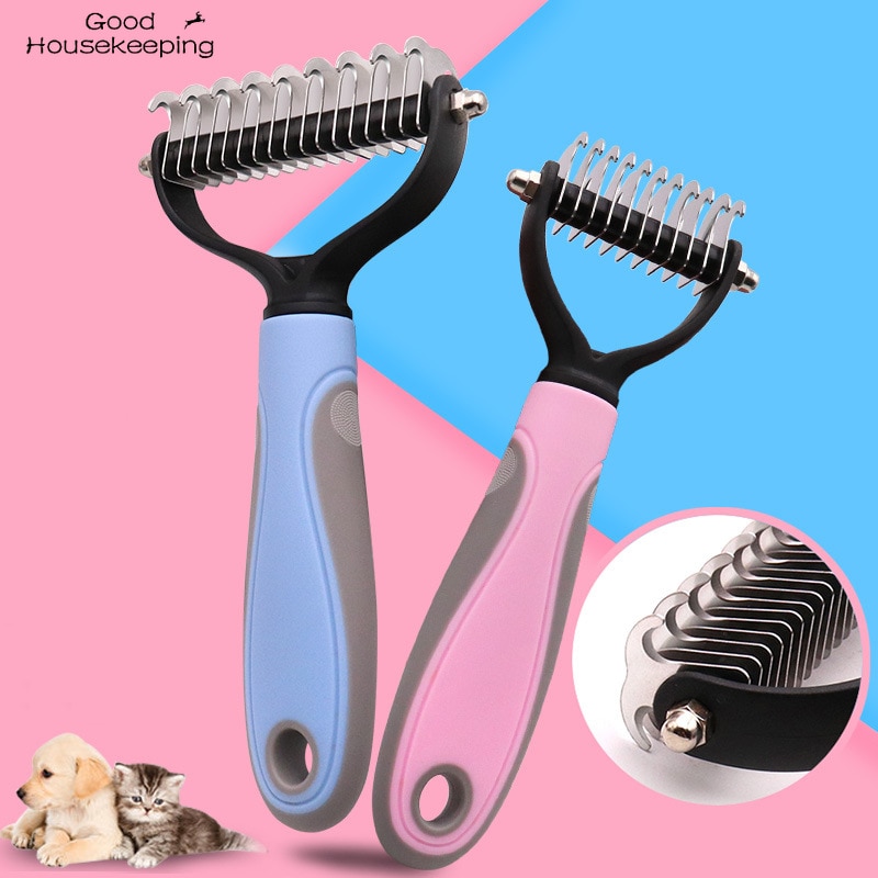 Pets Fur Knot Cutter Dụng cụ chải lông cho chó Chải lông cho mèo Pet Cat Hair Removal Comb Brush Nhà cung cấp sản phẩm vật nuôi hai mặt