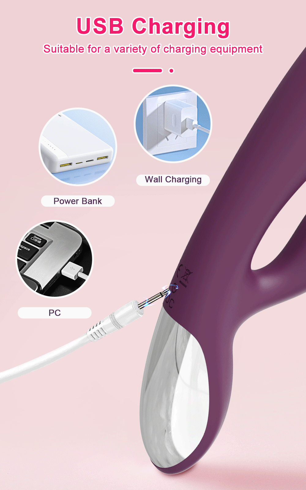 Powerful G Spot Rabbit Vibrator Female Clitoris Nipple Dual Stimulator Massager 2 in 1 Dildo Sex Toys Shop Adult Goods for Women - Images 8