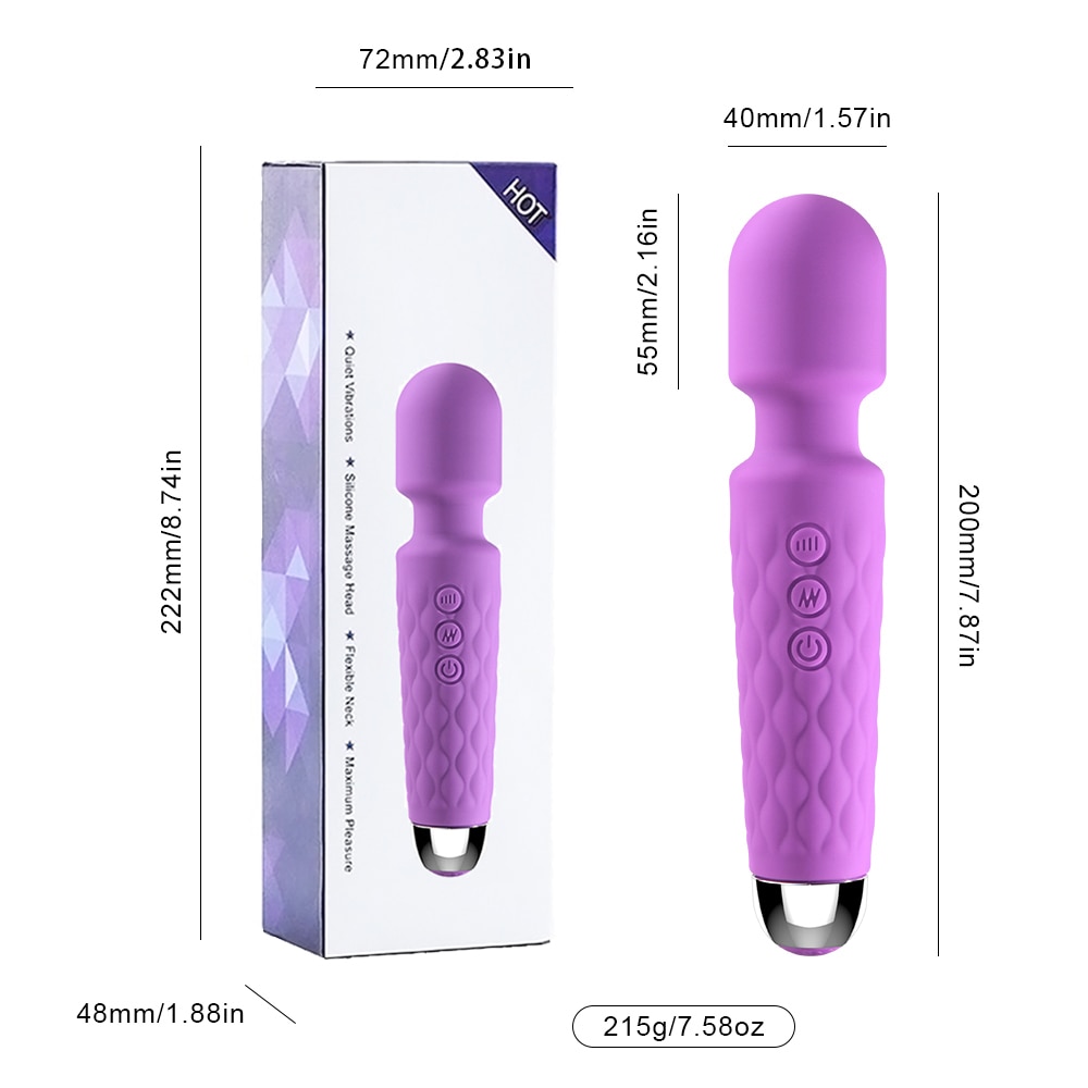 Powerful Handheld Clit Clitoris Stimulation Adult Personal Silicone Sex Toy Magic Av Wand Massager Vibrator for Women Female - Images 13