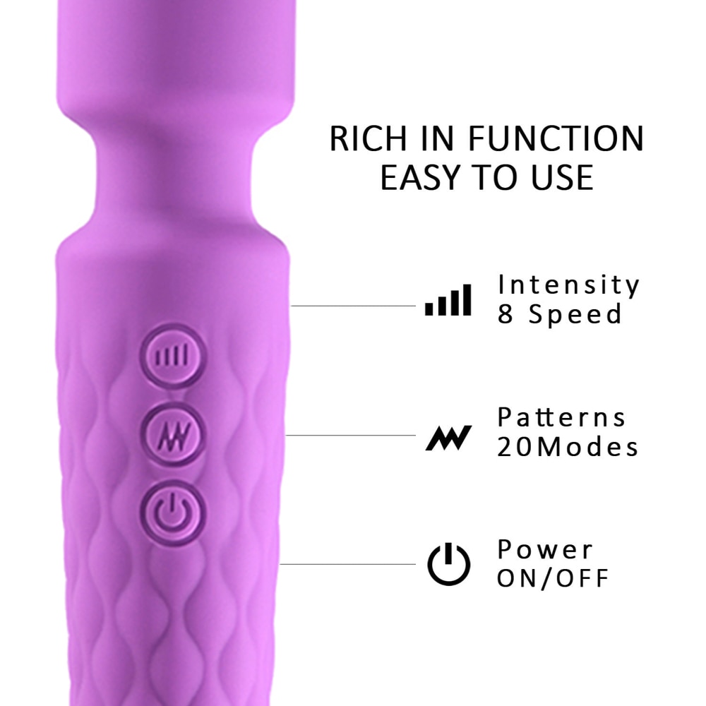 Powerful Handheld Clit Clitoris Stimulation Adult Personal Silicone Sex Toy Magic Av Wand Massager Vibrator for Women Female