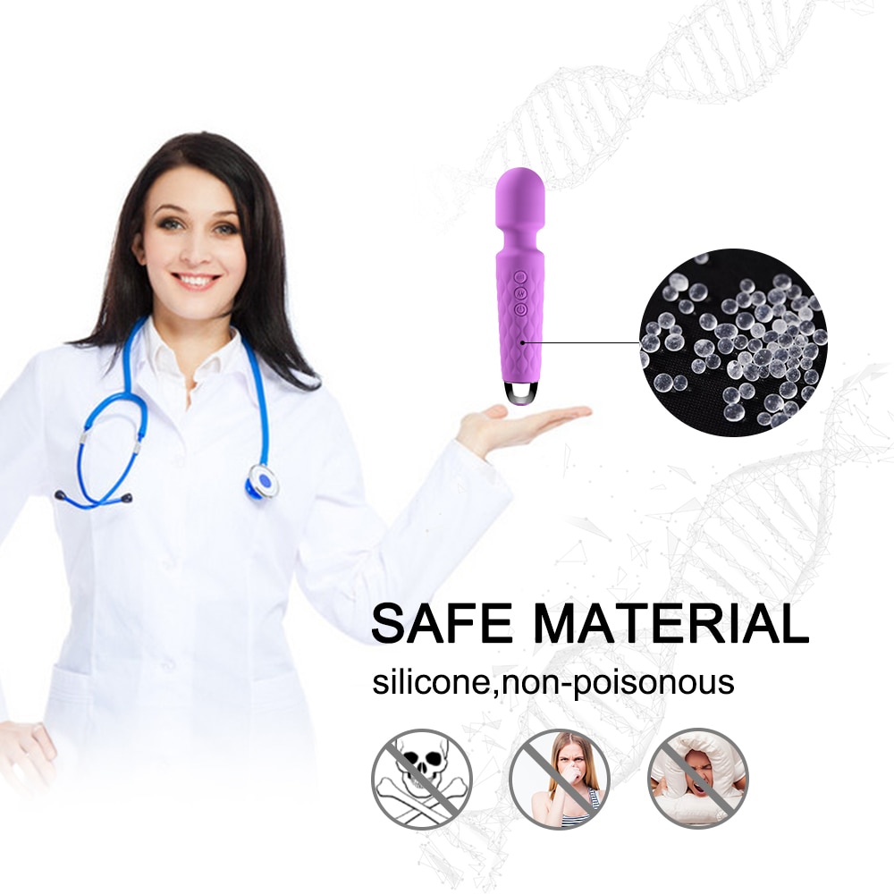 Powerful Handheld Clit Clitoris Stimulation Adult Personal Silicone Sex Toy Magic Av Wand Massager Vibrator for Women Female - Images 10