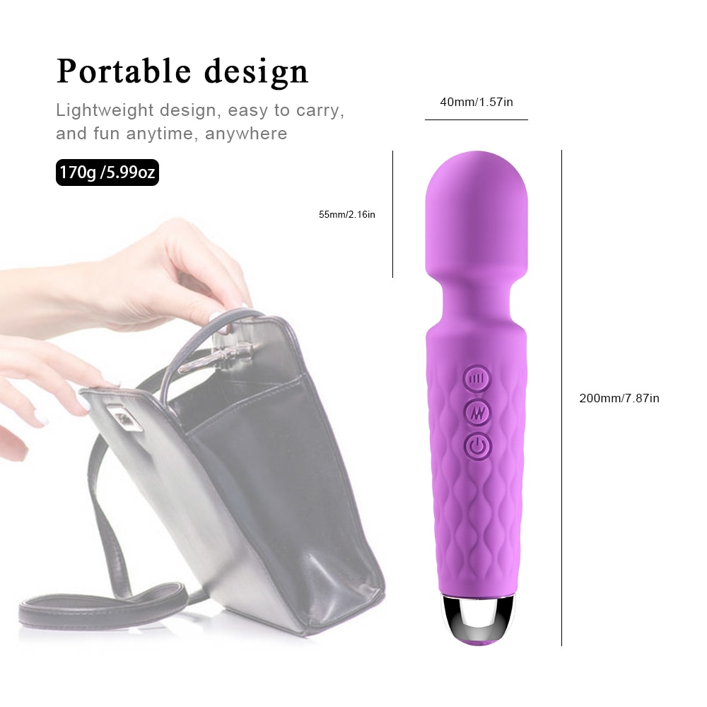 Powerful Handheld Clit Clitoris Stimulation Adult Personal Silicone Sex Toy Magic Av Wand Massager Vibrator for Women Female - Images 12
