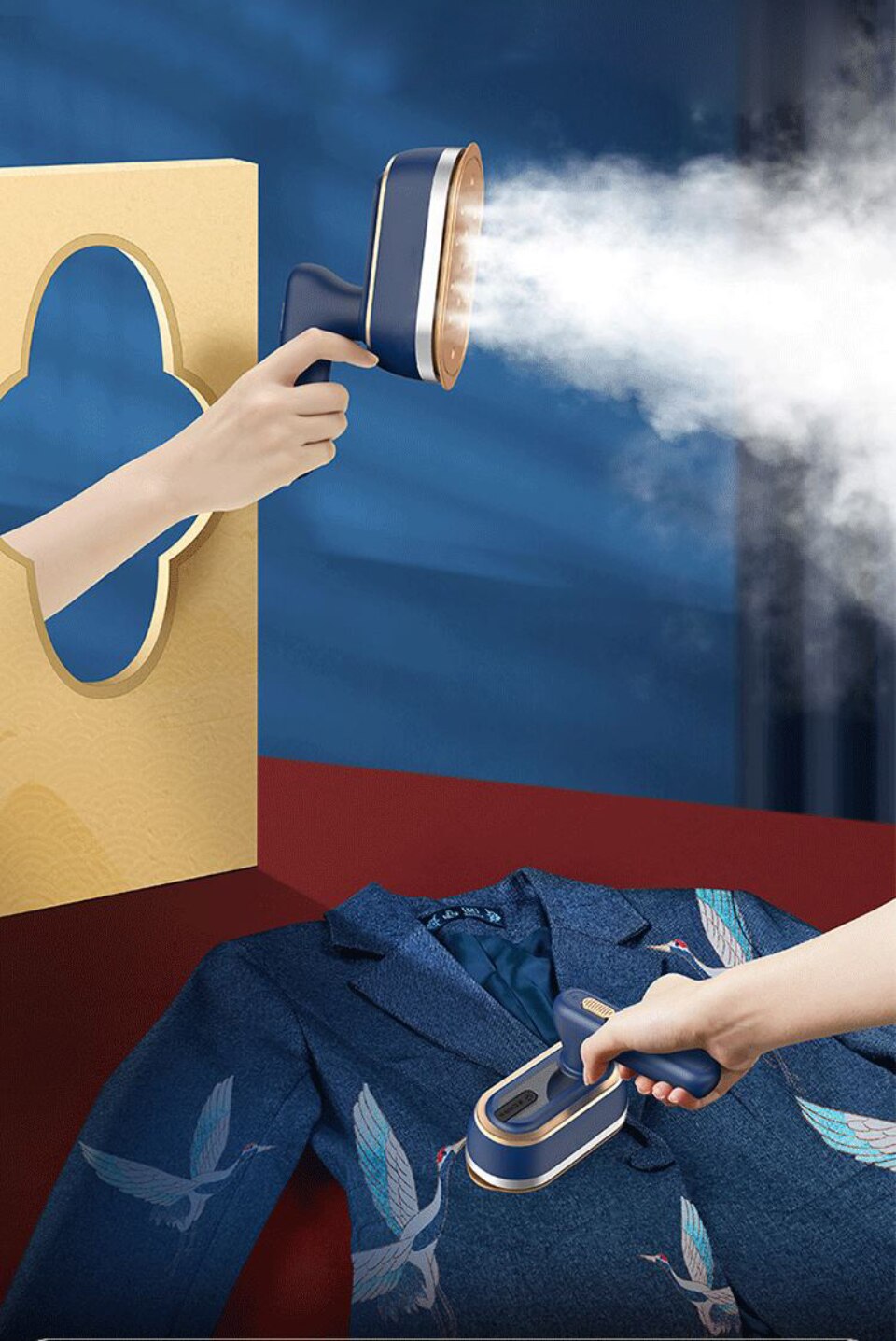 REUP Portable Garment Steamers Steam Iron for Clothes Wet Dry Hand Held Ironing Machine 15s Fast-Heat Cleaner 1200w Ironing - Images 11