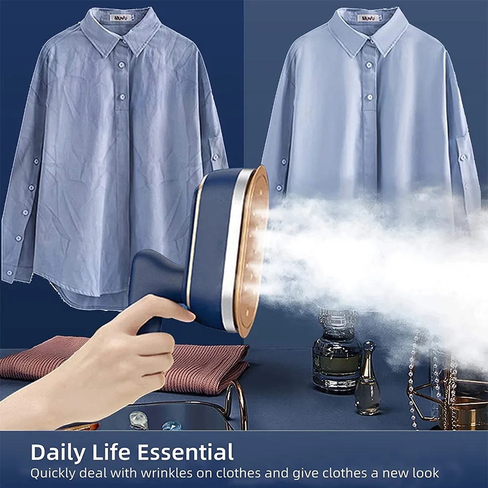 REUP Portable Garment Steamers Steam Iron for Clothes Wet Dry Hand Held Ironing Machine 15s Fast-Heat Cleaner 1200w Ironing