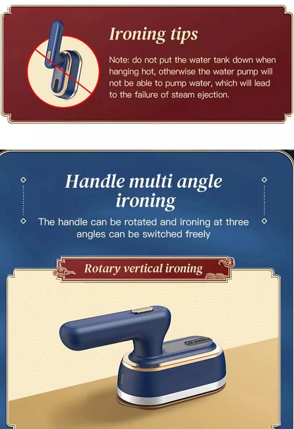 REUP 휴대용 의류 증기선 스팀 다리미 습식 건식 휴대용 다림질 기계 15s 빠른 열 청소기 1200w 다림질 - imaget 13