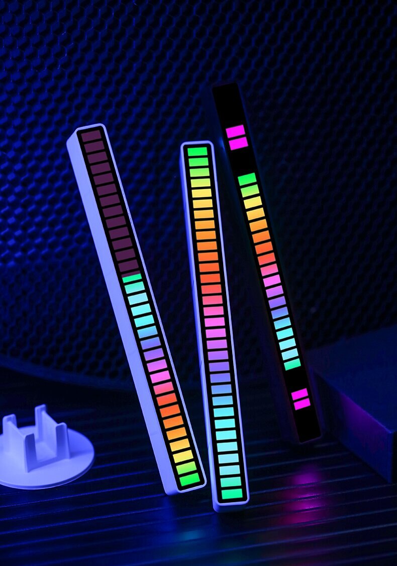 RGB Sound Control Synchronous Rhythm Light Colorful Music Atmosphere Lamp Car Desktop Induction Creative LED Pickup Light - Images 18
