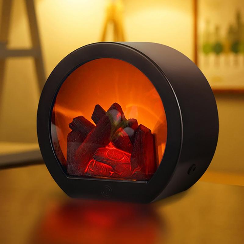Romantic Led Lamp Simulation Flame Design Fireplace Ornaments For Home Garden Villa Park Decoration Room Decor Night Light Gift - Images 9