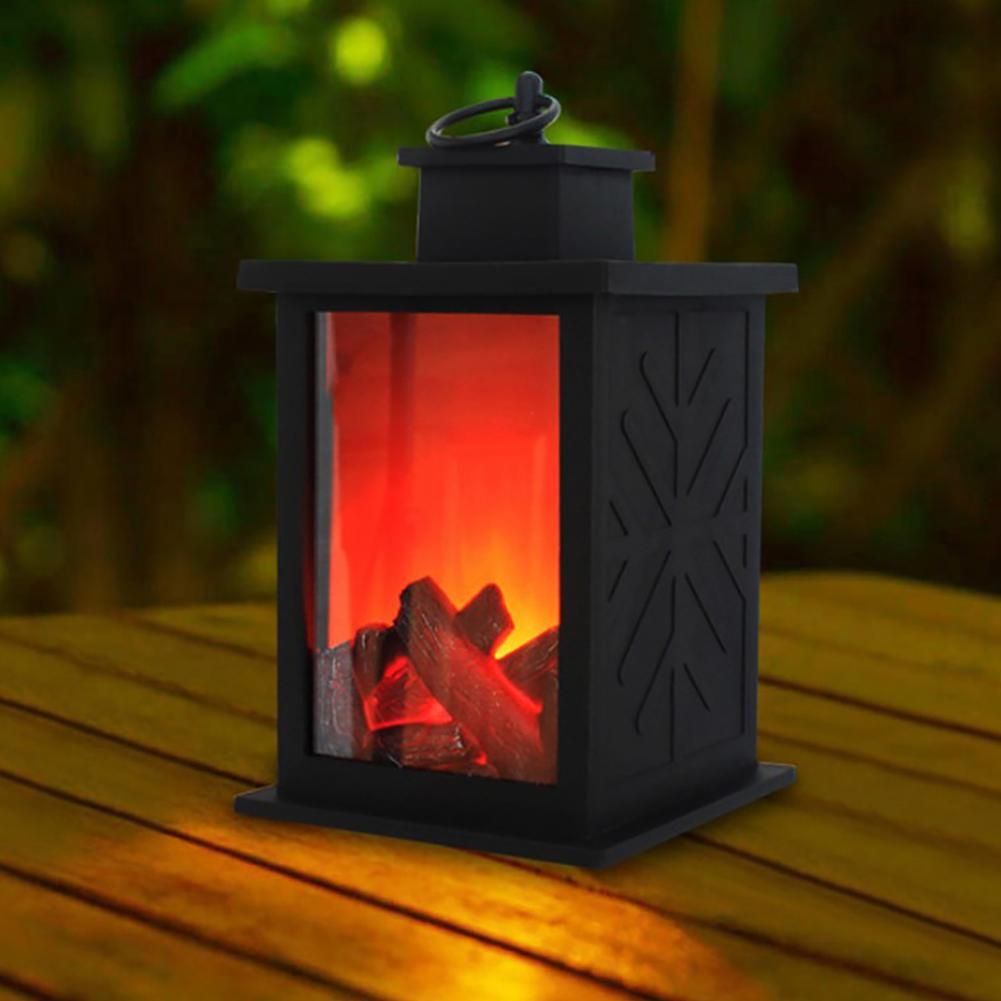 Romantic Led Lamp Simulation Flame Design Fireplace Ornaments For Home Garden Villa Park Decoration Room Decor Night Light Gift