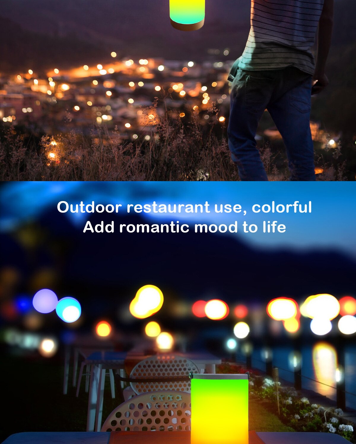 Sáng Tạo Sạc USB Đèn Ngủ LED RGB + Trắng Bầu Không Khí Trang Trí Để Bàn Phòng Ngủ Đầu Giường Neon Đèn Cắm Trại Di Động đèn - Ảnh 7