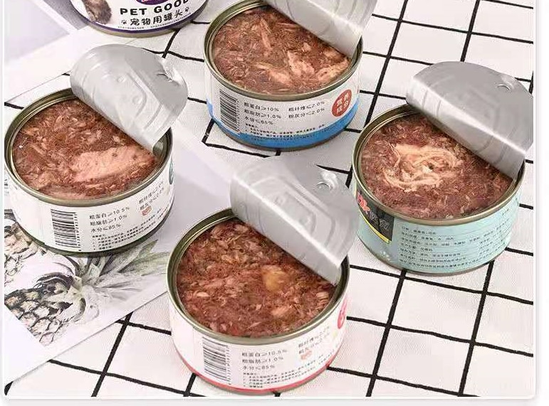 Seafood tuna fish canned cat cat fatten fattening big meat pieces cat food canned fish 170g cat snacks - Images 3