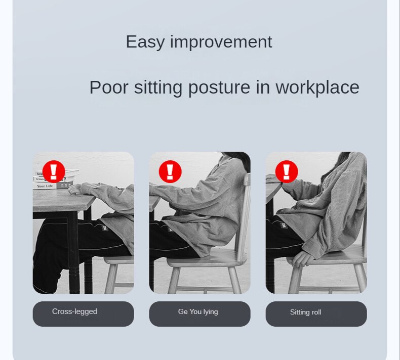 Sitting Posture Correction Chair Ergonomic Chair Back Support Lumbar Support for Good Posture Correction and Back Pain Relief - Images 3