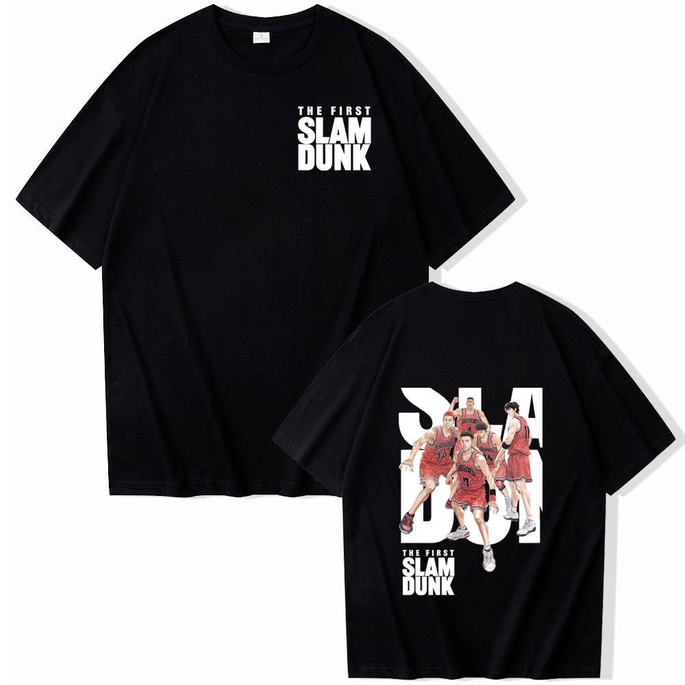 Slam Dunk Anime Nhật Bản Đầu Tiên Áo Nam Nữ Unisex Dạo Phố Anime Áo Sơ Mi Áo Thun In Hình Cao Cấp