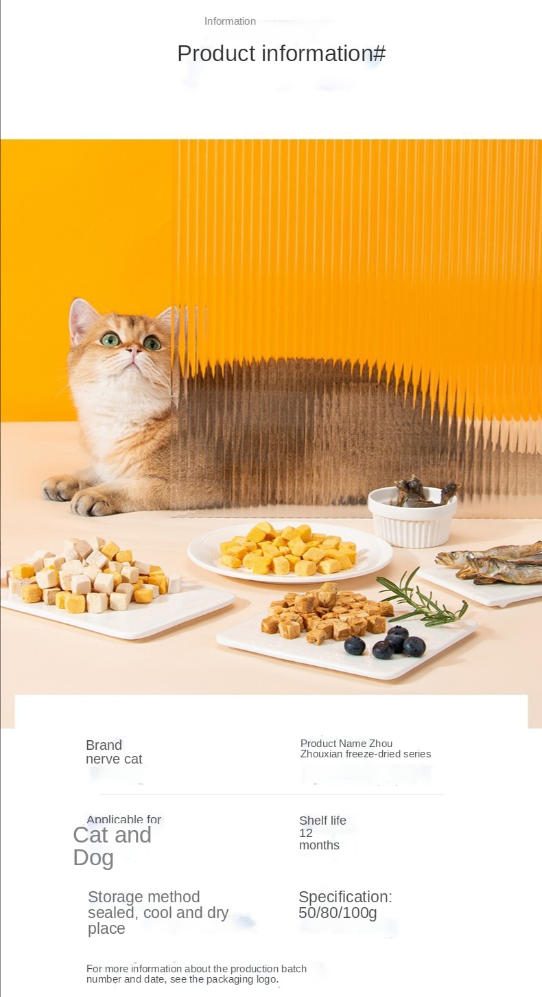 Snacks, freeze-dried chicken granules, pet chicken breasts, quail eggs, yellow fish, dried kittens, puppies and cats food - Images 11
