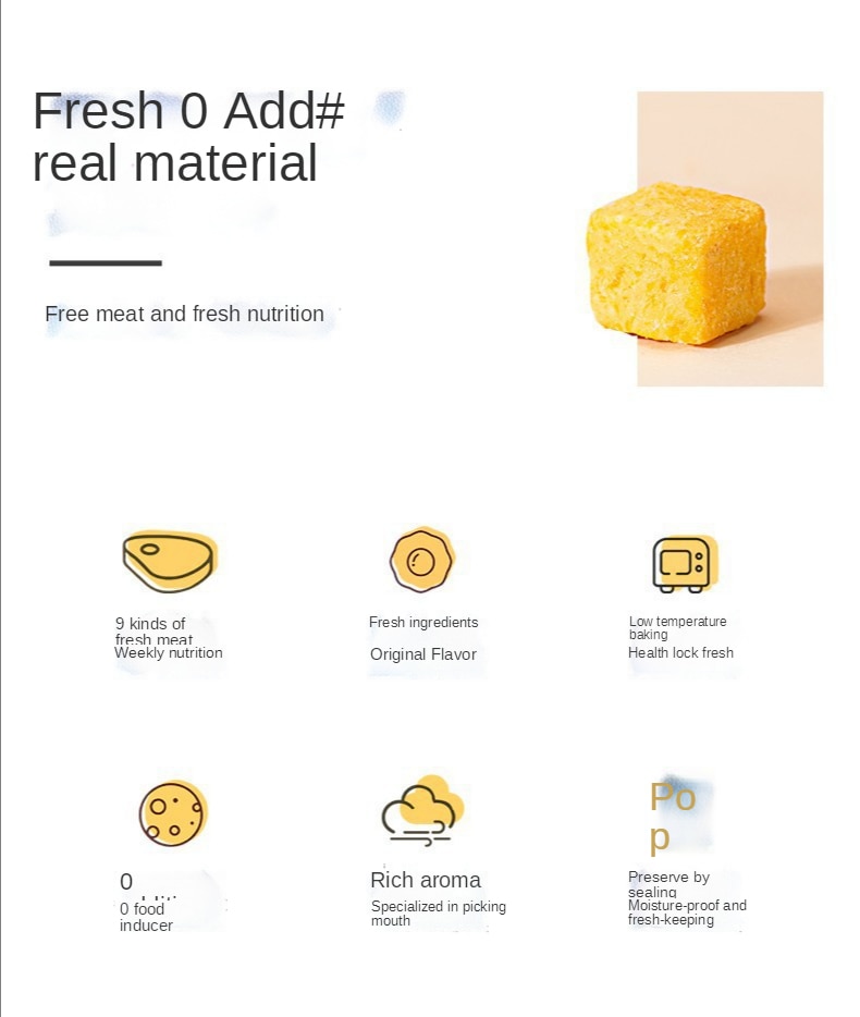 Snacks, freeze-dried chicken granules, pet chicken breasts, quail eggs, yellow fish, dried kittens, puppies and cats food - Images 2