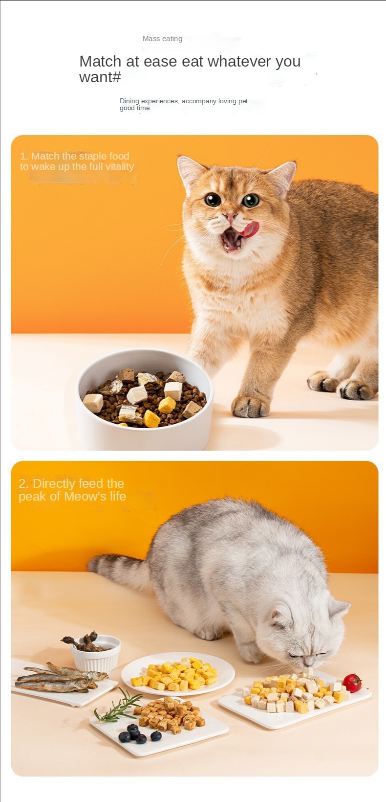 Snacks, freeze-dried chicken granules, pet chicken breasts, quail eggs, yellow fish, dried kittens, puppies and cats food - Images 9