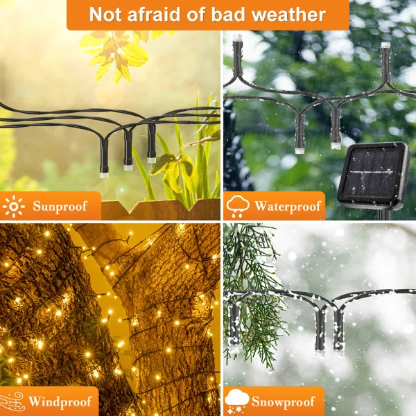 Solar String Light Fairy Garden Waterproof Outdoor Lamp 5/712/22M 6V Garland For Christmas Xmas Holiday Party Home Decoration - Images 3