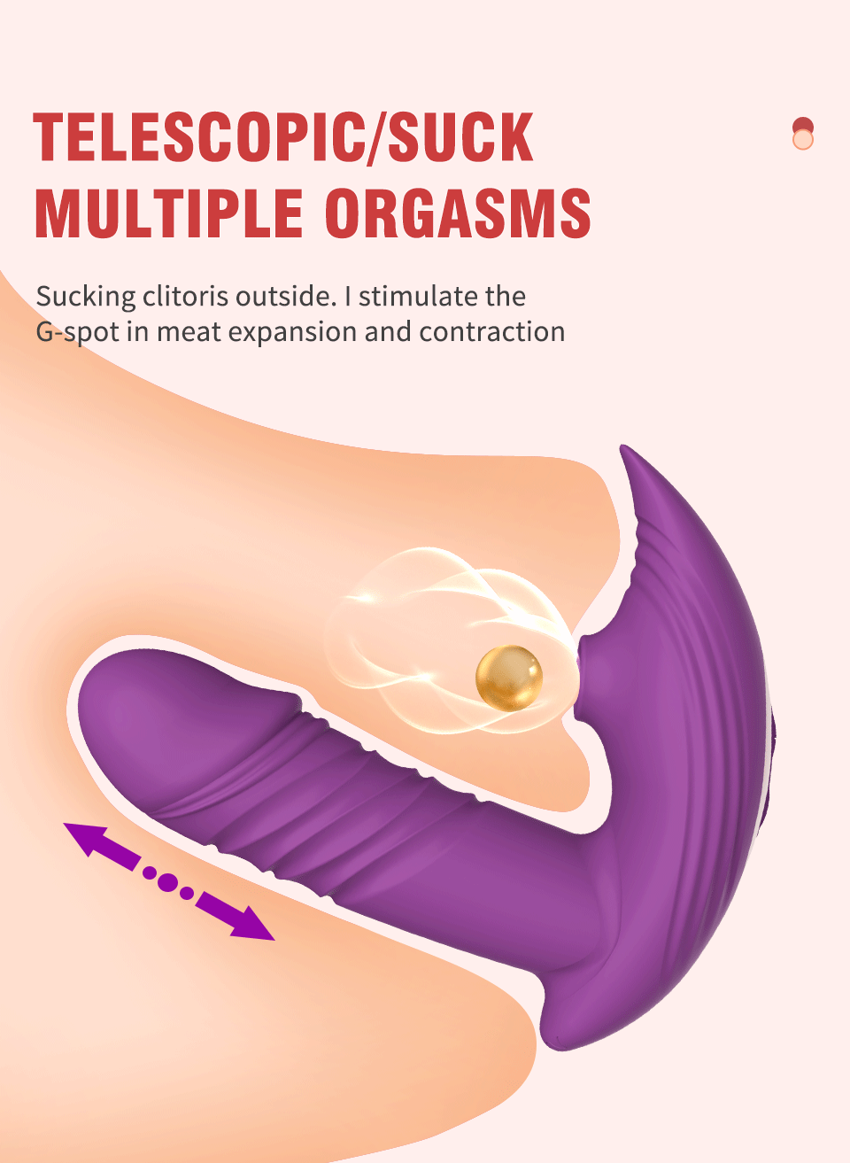 Sucking Vibrators for women Wireless Remote Control Telescopic Vibrating Clit Sucker Sex Toys for Women Female Masturbation - Images 6