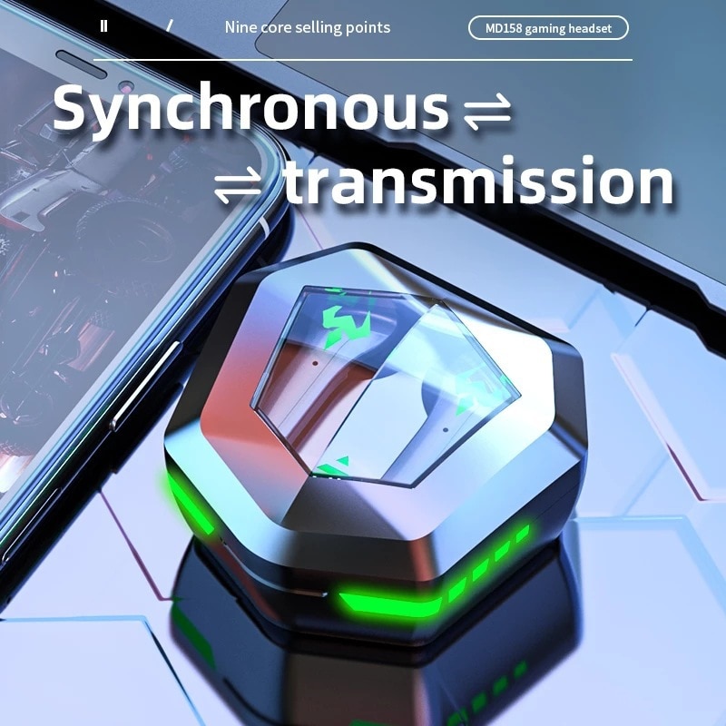 Tai nghe TWS Tai nghe không dây Bluetooth Tai nghe nhạc có độ trễ cực thấp Tai nghe HD Gọi Chế độ kép Tai nghe chơi game có Mic