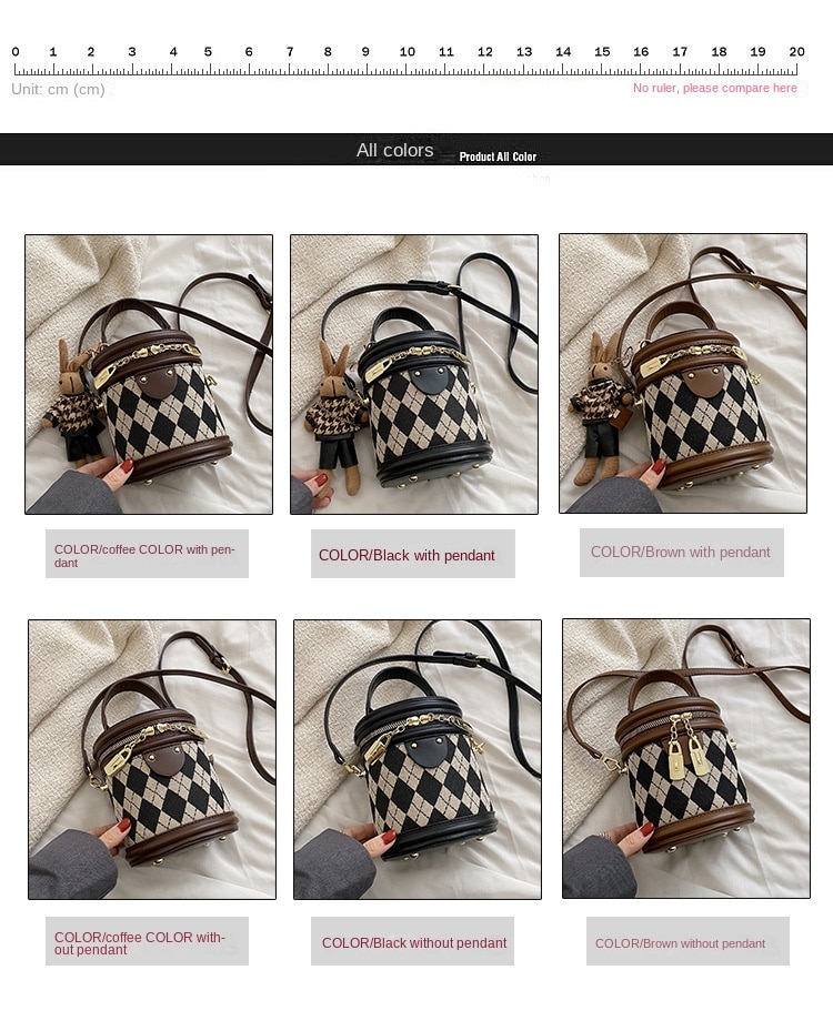 Thương Hiệu Thiết Kế Cao Cấp Túi Đeo Vai Nữ Công Suất Lớn Túi Họa Tiết Hình Học Túi Xách Retro Túi Bucket - Ảnh 3