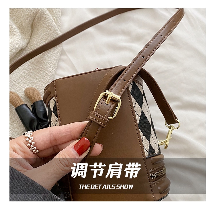 Thương Hiệu Thiết Kế Cao Cấp Túi Đeo Vai Nữ Công Suất Lớn Túi Họa Tiết Hình Học Túi Xách Retro Túi Bucket - Ảnh 9