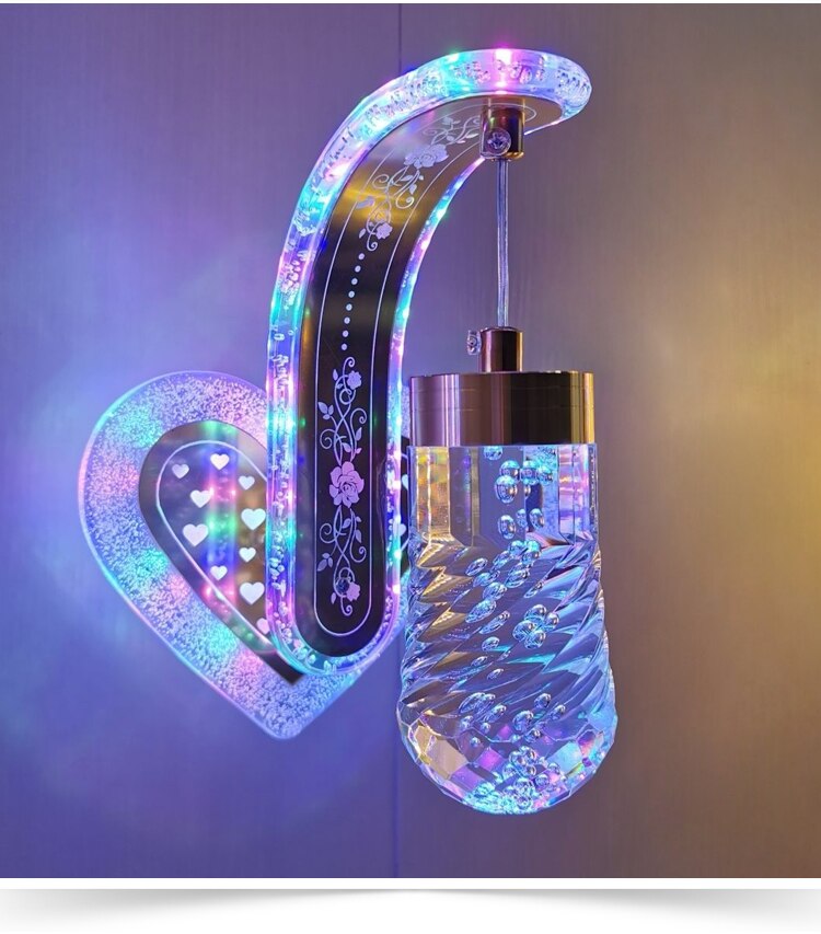 Tự Làm Đèn LED Treo Tường Đèn Nhỏ Hiện Đại Đèn Trang Trí Phòng Khách Phòng Ngủ Phong Cách Bắc Âu 20 Màu Với Hoa Khô - Ảnh 7