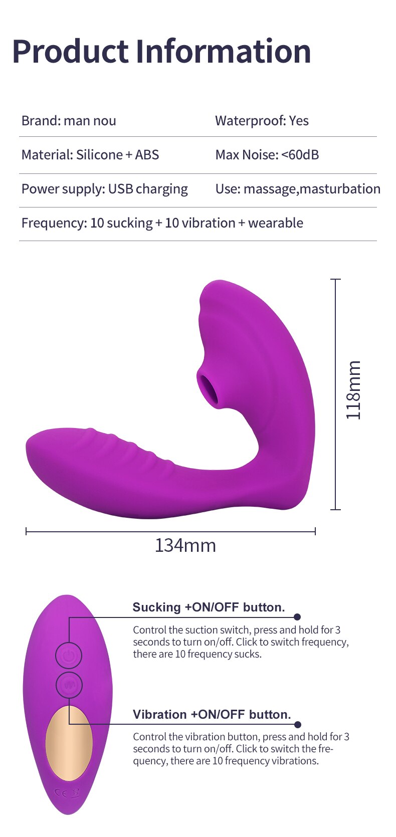 Vagina Sucking Vibrator 10 Speeds Vibrating Sucker Oral Sex Suction Clitoris Stimulator Erotic Sex Toy for Women Sexual Wellness - Images 8