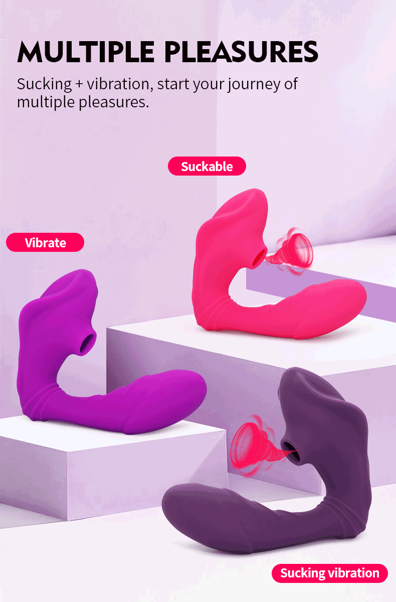 Vagina Sucking Vibrator Vibrating Sucker Oral Sex Suction Clitoris Stimulator Erotic Sex Toy for Women Sexual Wellness - Images 1