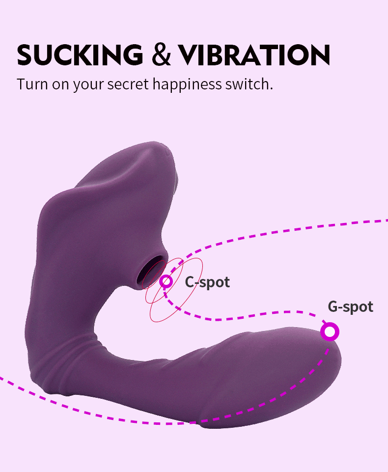 Vagina Sucking Vibrator Vibrating Sucker Oral Sex Suction Clitoris Stimulator Erotic Sex Toy for Women Sexual Wellness - Images 2