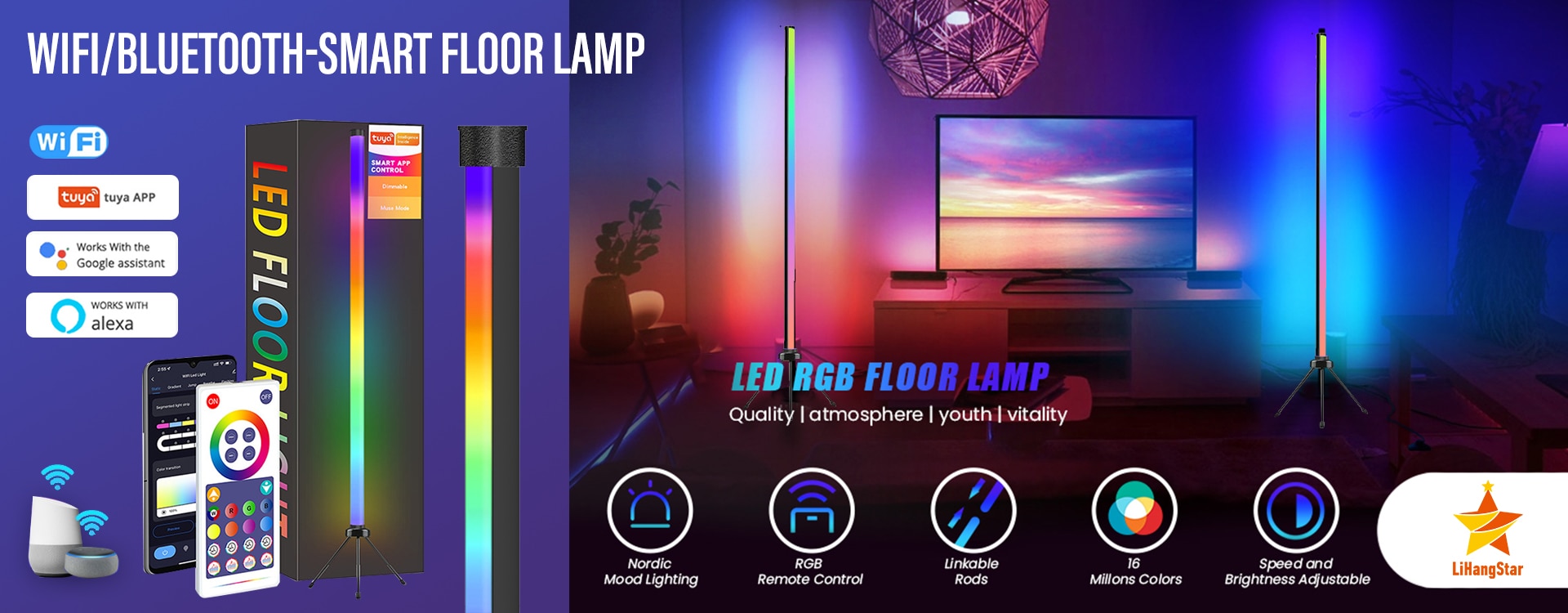 WiFi Smart LED Light Bar RGB Atmosphere Light Music Synchronization 12 Modes TV Wall Computer Game Room Decoration Night Light - Images 2