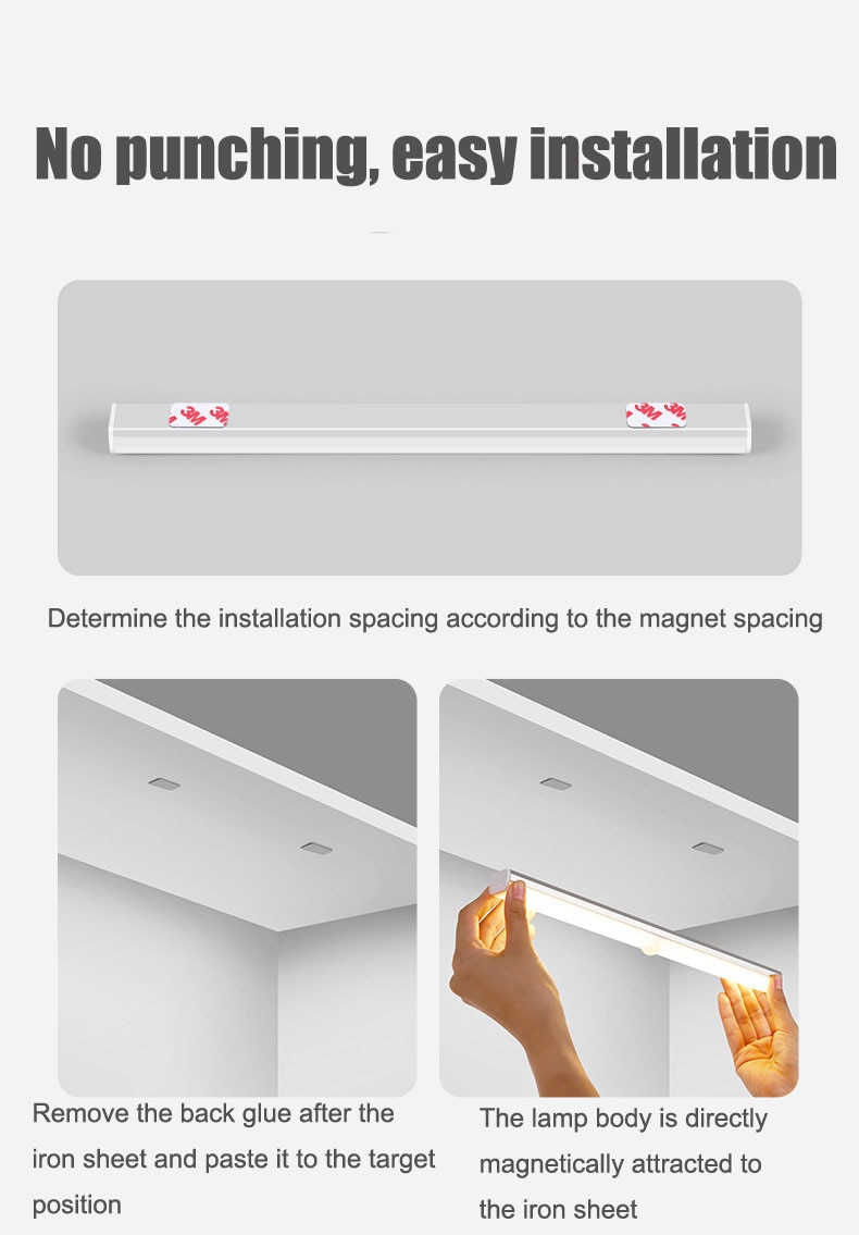 Xiaomi Night Light Motion Sensor Wireless LED USB Rechargeable Wall Lamp 3 Colors Dimming Night Lamp Decoration Bedroom Cabinet - Images 32