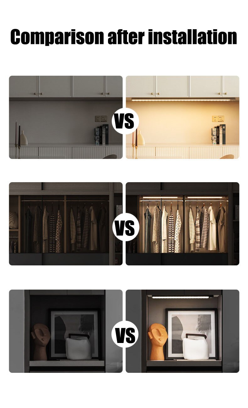 Xiaomi 야간 조명 모션 센서 무선 LED USB 충전식 벽 램프 3 색 디밍 야간 램프 장식 침실 캐비닛 - imaget 29