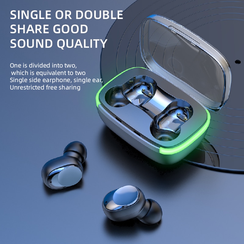 Y60 Fone Bluetooth Earphones 5.1 TWS Wireless Headphones with LED Display Stereo Headset Touch Control Earbuds Noise Reduction - Images 6